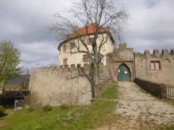 Tor und Krummer Bau von Schloss Reichenberg in Reichelsheim